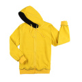 Atacado CVC80 / 20 Amarelo Pullover manga comprida com capuz Plain Hoodies